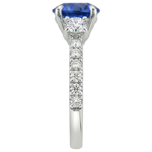Afbeelding in Gallery-weergave laden, echte round diamant 3karaat ring profielweergave
