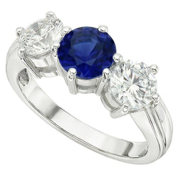 Natuurlijke Saffier Ring 5.50ct - Witgoud 14K