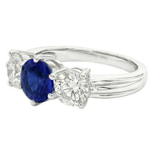 Afbeelding in Gallery-weergave laden, Natuurlijke Saffier Ring 5.50ct - Witgoud 14K
