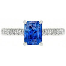 Afbeelding in Gallery-weergave laden, echte round diamant 3.50karaat ring zijaanzicht
