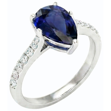Afbeelding in Gallery-weergave laden, echte round diamant 3karaat ring zijaanzicht
