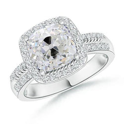 Natuurlijke Diamanten Ring 3.50ct - Witgoud 14K
