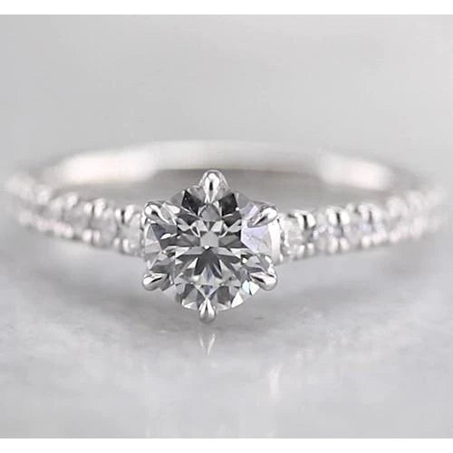 Dames Echt Diamanten Verlovingsring 1,50 Karaat Witgoud 14K