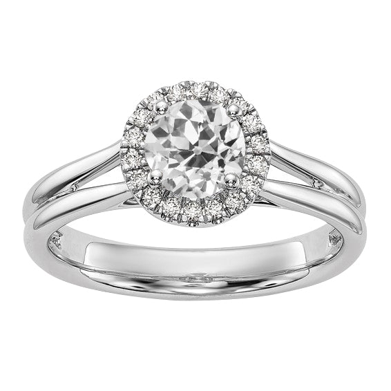 Dames Halo Old Miner Echt Diamond Ring