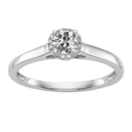 Dames Halo Ring Round Old Mine Cut Echt Diamond 1,75 Karaat Gouden Sieraden