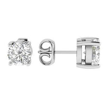 Afbeelding in Gallery-weergave laden, GIA-gecertificeerd Dames Oorknoppen 3.41 Ct Sprankelende Rond Geslepen Natuurlijke uit de aarde gewonnen Diamanten Witgoud
