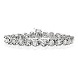 Dames Ronde Natuurlijke Diamanten Tennisarmband Witgoud 6.25 Karaat