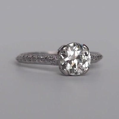 Dames Solitaire Ring Ronde Oude Mijn Geslepen Echt Diamant 1,75 Karaat Sieraden