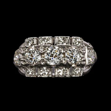 Dames Trouwring Ronde Oude Mijnwerker Echt Diamant Antieke Stijl 3,25 Karaat
