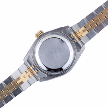 Afbeelding in Gallery-weergave laden, Dames Datumjust Rolex-horloge met tweekleurige stickwijzerplaat voor dames
