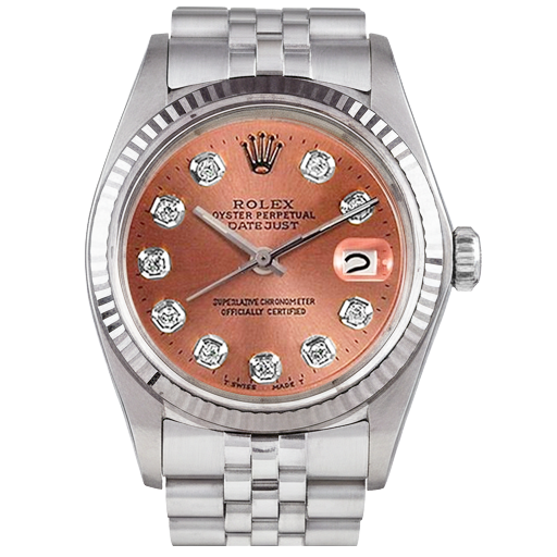 Dames Rolex-horloge Datumjust roestvrij staal jubileum