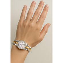 Afbeelding in Gallery-weergave laden, Dames Rolex Datejust 26 mm parelmoer wijzerplaat dubbele rij diamanten lunette P1
