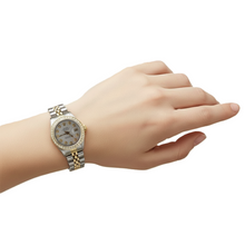 Afbeelding in Gallery-weergave laden, Dames Rolex Datumjust horloge met diamanten witte wijzerplaat P2

