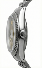 Afbeelding in Gallery-weergave laden, Dames Rolex Datumjust horloge roestvrij staal champagne stok wijzerplaat
