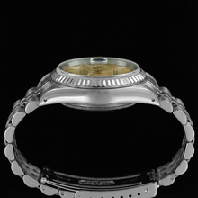 Afbeelding in Gallery-weergave laden, Dames Rolex horloge Datumjust wijzerplaat roestvrij staal Jubileum armband gecanneleerde lunette
