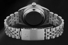 Afbeelding in Gallery-weergave laden, Dames Rolex horloge Datumjust wijzerplaat roestvrij staal Jubileum armband gecanneleerde lunette
