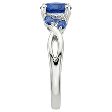 Afbeelding in Gallery-weergave laden, echte round saffier 2.50karaat ring profielweergave
