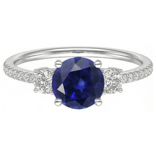 Afbeelding in Gallery-weergave laden, echte round diamant 3.50karaat ring profielweergave
