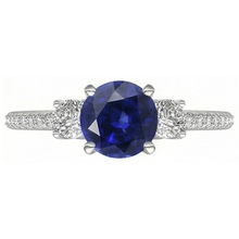Afbeelding in Gallery-weergave laden, echte round diamant 3.50karaat ring close-up detail
