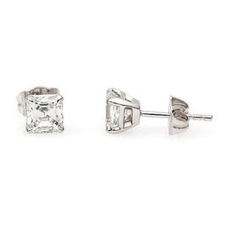 Damessieraden Asscher Echt Diamond Stud Earring 1,30 Karaat 14K Witgoud