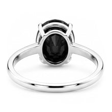 Afbeelding in Gallery-weergave laden, Donkere Diamanten Verlovingsring 5 Karaat Echte Ovale Zwarte Solitaire Glad 14k Witgoud
