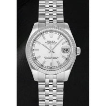 Afbeelding in Gallery-weergave laden, Date-just 31mm Rolex 178274 Witgouden Gecanneleerde Lunette Horloge
