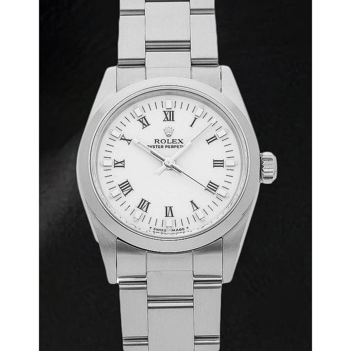 Date-just 31mm Rolex Wit Romeins Dameshorloge