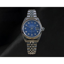 Afbeelding in Gallery-weergave laden, Datejust 26 mm Rolex Blauwe Diamanten Wijzerplaat Jaar 2002 Dameshorloge
