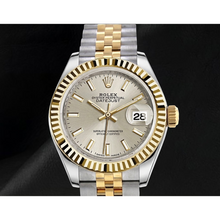 Afbeelding in Gallery-weergave laden, Datejust 279173 Rolex Lichtgevende Wijzerplaat Gecanneleerd Tweekleurig 28 mm Jubilee Dameshorloge
