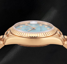 Afbeelding in Gallery-weergave laden, Rolex Datejust 26mm 69178 Turkooizen Diamanten Wijzerplaat 18K Geelgoud Horloge
