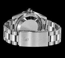 Afbeelding in Gallery-weergave laden, Datejust Rolex 36mm Grijze Wijzerplaat met Streepindexen Roestvrij Staal Horloge Oyster-armband
