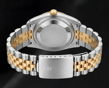 Afbeelding in Gallery-weergave laden, Rolex 6013 Datejust Zwarte Diamanten Wijzerplaat 36mm Tweekleurig Horloge
