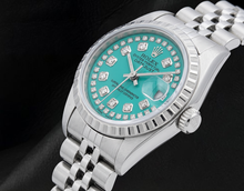 Afbeelding in Gallery-weergave laden, Datejust Rolex 6916 Snoer Diamanten Wijzerplaat 26mm Roestvrij Staal Horloge

