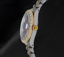 Afbeelding in Gallery-weergave laden, Rolex Datejust 16013 Diamanten Lunette Rode Diamanten Wijzerplaat 36mm Tweekleurig Horloge
