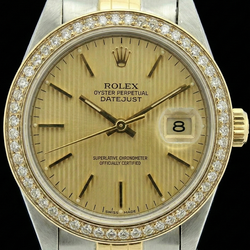 Datumjust Champagne Stok wijzerplaat Rolex dameshorloge roestvrij staal & rand