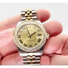 Afbeelding in Gallery-weergave laden, roestvrij staal en gouden armband Rolex
