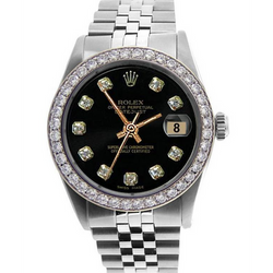 Datumjust Doorlopend Rolex roestvrij staal Jubileum diamanten wijzerplaat Lunette Herenhorloge SNELLE INSTELLING