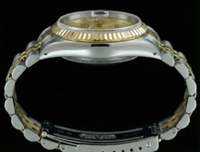 Afbeelding in Gallery-weergave laden, Datumjust Rolex dameshorloge roestvrij staal &amp; gouden jubileum Champagne Romeinse wijzerplaat
