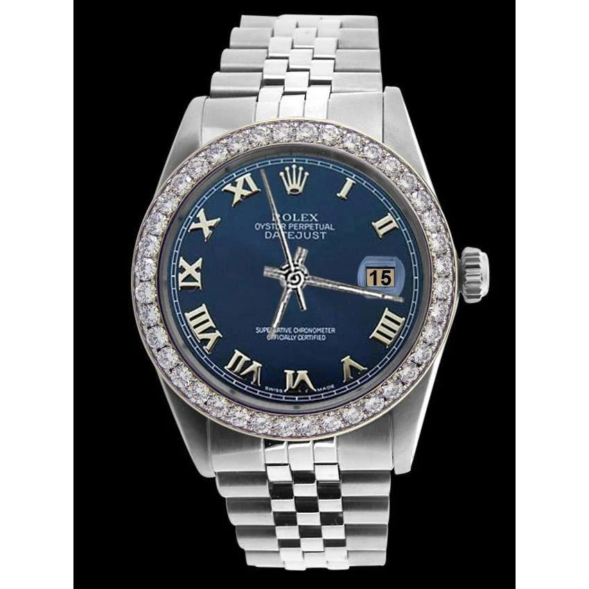 Datumjust Rolex herenhorloge Roestvrij staal Jubileumarmband Diamanten rand snel ingesteld
