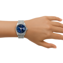 Afbeelding in Gallery-weergave laden, Datumjust Rolex herenhorloge blauwe stick wijzerplaat roestvrij staal Datumjust snel ingesteld P1
