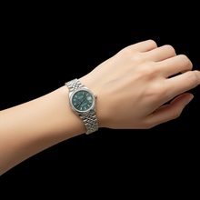 Afbeelding in Gallery-weergave laden, Datumjust Rolex mintgroene lichtgevende wijzerplaat 31 mm dameshorloge P4
