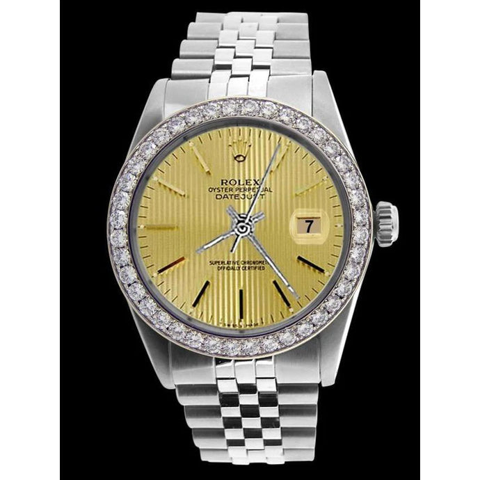 Datumjust Rolex roestvrij staal jubileum champagne stok wijzerplaat heren Rolex horloge snel ingesteld
