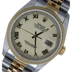 Datumjust Rolex twee toon horloge herenhorloge Romeinse wijzerplaat SNELLE INSTELLING