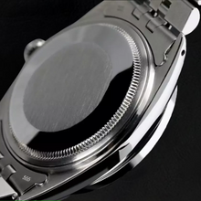 Afbeelding in Gallery-weergave laden, Datumjust horloge Aangepaste blauwe diamanten wijzerplaat rand Rolex jubileumarmband Roestvrij staal snel ingesteld
