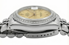 Afbeelding in Gallery-weergave laden, Datumjust roestvrijstalen jubileum dameshorloge Rolex diamanten rand
