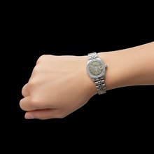 Afbeelding in Gallery-weergave laden, Datumjust roestvrijstalen jubileumarmband Romeinse wijzerplaat dame Rolex horloge diamant P2
