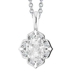 Natuurlijke Diamanten Hanger 5ct - 14K Witgoud