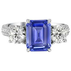 Echte Saffier Ring 3 Karaat