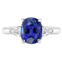 Afbeelding in Gallery-weergave laden, echte oval diamant 3karaat ring zijaanzicht
