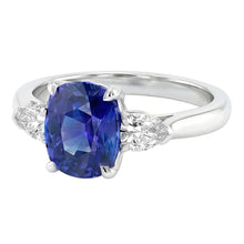 Afbeelding in Gallery-weergave laden, echte oval diamant 3karaat ring close-up detail
